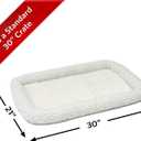 MidWest Homes for Pets QuietTime Dog Bed White Fleece Bolster, Ultra-Soft and Machine Washable, Fits 30-Inch Crates and Carriers, for Medium Breed Dogs