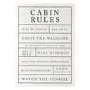 Lake & Lodge Cabin Rules Wall Art, 13x18