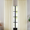 Pleated Drapes Linen  Gardens 40W×85L Beige