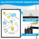H-Qprobd 36"x24" White Board for Wall Double-Sided Magnetic Dry Erase Board with Black Aluminum Frame, Presentation Whiteboard Suitable for Home, Office, Classroom & Kitchen