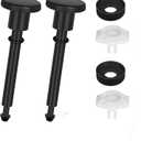 2 Set Tub Spout Diverter Repair Kit, Bathroom Shower Bathtub Leaky Faucet Repair Replacement Parts, Includes 2 Diverter Valve Stems, 2 Gates Seals and 2 Cup (Matte Black)