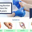 Caretras 2-Pack Bunion Corrector for Women & Men, Orthopedic Bunion Splint for Hallux Valgus Pain Relief, Big Toe Separator, Adjustable Day/Night Support, Comfortable Hammer Toe Straightener