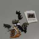 Small Montessori Animal Figures with Flash Cards, Realistic Animal Figurines Toys, Montessori Materials Homeschool Preschool Science Educational Matching Game for Toddler Kids (Zoo)