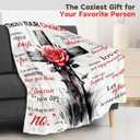 Get Well Gifts for Women, Extra Large Inspirational Gifts Trust Your Choices Blanket, Supportive Plush Throw with Rose & Elegant Motif, Spiritual Self Care Package for Mom Sister Friend, 50"x70" (White)