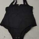 Avidlove Bodysuits for Women Square Neck Shapewear Bodysuit Sleeveless Sexy Body Suits Double Lined Tank Top Outfit (Large, Black)