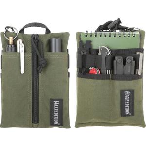 MAXPEDITION Platy Pocket Organizer, Durable EDC Tool Pouch for Men, Neck Wallet with Paracord Lanyard, Holds Flashlight, Multitool, Pen, Notebook (5" x 7", OD Green)