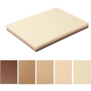 50 Sheets Colored Cardstock Paper 5 Colors, 250 GSM Heavy Card Stock for DIY Art Projects, Cards (Brown, 5x7)