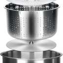 6L-Stainless Steel Salad Rotator, Vegetable Dishwasher,Lettuce Cleaner and Dryer, Kitchen Strainers.