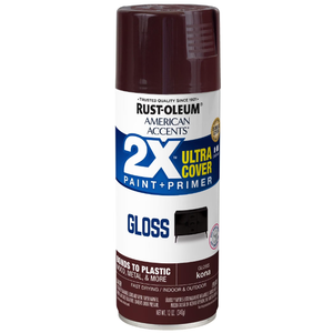 Kona, Rust-Oleum American Accents 2X Ultra Cover Gloss Spray Paint- 12 oz