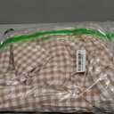 100% Cotton Taupe White Plaid Ruffled Table Cloth Square 60x60 in Cottage Coquette Checker Gingham Vintage Decorative Tablecloth (Taupe/White Plaid, 60x60 inches)