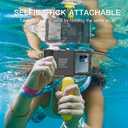 Waterproof Underwater Snorkeling Diving Phone Case for iPhone 16/15/14/13/12/11 Pro Max Mini and Galaxy S25/S24/S23/S22/S21 Ultra Plus Professional [15m/50ft] Photo Video Cover Cover (SG Blue) (Second Generation Blue)
