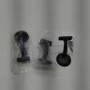 Langdoly- 3" Solid Heavy Duty Round Base Handrail Brackets for Staircase-Pack of 3 (Satin Black)