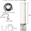 Outdoor Omni 4G LTE 5G Cellular Antenna for Signal Booster & Router, 698-3800MHz 8dBi 10meters Cable, Support All Carrier, Verizon AT&T Sprint T-Mobile