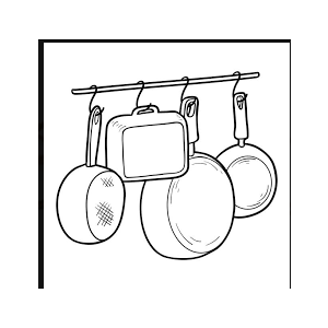 Wall Mounted Pot Rack, 23.8 Inch Pot and Pan Organizer with 2 Tier Hanging Rails, 12 S-Hooks, Metal Pot Rack for Kitchen Cookware Organizer, Space Saving, for Kitchen Utensils, Black PR01BK