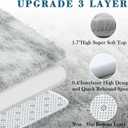 8x10 Area Rugs for Living Room Bedroom, Large Area Rug Shag Shaggy Carpet Soft Plush Furry Bedside Rug, Rugs for Home Decor (Light Grey Tie-Dyed, 8x10 Feet)