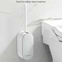 Toilet Bowl Brush and Holder, OSCIOSS Toilet Brush Set with Ergonomic Design, Compact Size, Durable Bristles, RV Toilet Brushes & Holders for Dead Corner Clean, White