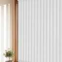 Light Filtering Vertical Blinds Replacement Slats, Easy-Cut UV Blocking & Anti-Wrinkle Polyester Fabric Vertical Blinds for Sliding Glass Doors & Windows, 82.5" x 3.5", 34 Pack, Grey