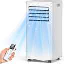 Sprbar 12000BTU Portable Air Conditioner 3-IN-1 with Fan&Dehumidifier AC unit with LED Remote Control up to 600 sq.ft. Room Air Conditioner with Sleep Mode,24H Timer,2 speed,Auto-evaporativ.