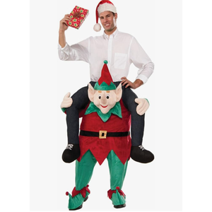 Christmas Carry Ride On Me Shoulder Santa Claus PARTY Mascot Costume Ride On Costume