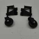 Spring Loaded Gate Caster, 2 Pack Heavy Duty Gate Wheel with 360 Degree for Wooden Gate/PVC Fence, 4.3 inch 300Lbs Capacity for Universal Mount Plate (Blak Pairs)