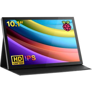 10.1" LCD Touchscreen IPS Monitor 1280x800 Portable Screen HDMI Display Built-in Speakers with Shell for Raspberry Pi 5/Pi 4/3B+ Xbox PS4 Windows 7/8/10