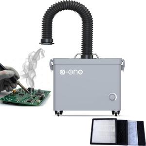 Solder Fume Extractor, 240m³/h Strong Suction with 120W Brushless Motor, 4 Layer Filtration System, Fume Extractor with Hose, Smoke Absorber for Soldering, Jewelry Making, Soldering Iron (120W)