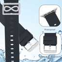 3 x LuReen Sport Band Compatible with Apple Watch 38mm 40mm 41mm 42mm 44mm 45mm 46mm 49mm Women Men, Soft Silicone Band with Jewelry Apple Watch Charm for iWatch Series 10 9 8 7 6 5 4 3 2 1 SE (With Band)