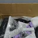 Lightweight Knee Scooter, Foldable & Adjustable Knee Scooter for Adults for Foot Surgery, Steerable Knee Walker with Detachable Basket, Includes DIY Stickers, Crutch Alternative-Cream Purple