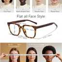 Oversized Square Blue Light Glasses for Woman Men fashion Reduce Eyestrain Protection for TV/Computer/Gaming (Amber Tortoise)