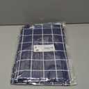 Rectangle Vinyl Table Cloth 30x96, Waterproof Elastic Fitted Tablecloth with Flannel Backing, Plastic Table Cover for Picnic, Camping, Outdoor, Navy