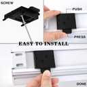 Metal Mounting Brackets Roller Blind Buckles Universal Replacement for Roller Shade (Black)
