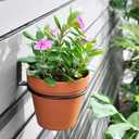 Sivya 6 Pack 4in Flower Pot Holder Ring Wall Mounted Metal Planter Hooks Hangers Wall Bracket