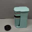 Elite Gourmet EHC113M Personal Single-Serve Compact Coffee Maker Brewer Includes 14Oz. Stainless Steel Interior Thermal Travel Mug, Compatible with Coffee Grounds, Reusable Filter, Mint