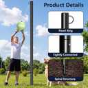 10.5FT Screw-in Tetherball Set, Adjustable Tetherball Ball and Rope Set
