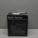 Bathroom Accessories Set - Elegant White Bathroom Set, 10PC Bathroom Accessory Set, Toilet Brush, Trash Can, Qtip Holder Dispenser & Soap Dispenser