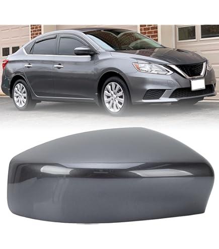 Car Door Side Rearview Mirror Cover Compatible With Nissan Altima 2013-2018, Sentra 2013-2019 Housing Rearview Mirror Protective Cover With Signal Light Moonlight Silver Right Side