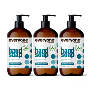 Everyone Liquid Hand Soap, 12.75 Ounce (Pack of 3), Pacific Eucalyptus, Plant-Based Cleanser with Pure Essential Oils
