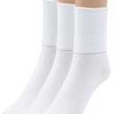 Silky Toes Womens Soft Rayon from Bamboo Socks | 3 Pairs Breathable Seamless Toe Crew Socks | Casual Dress Womans Socks (White) Size 9-11