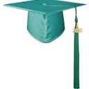 GraduatePro Matte Kids Graduation Cap Class of 2025 with Tassel for Kindergarten Preschool Graduation Ceremony Emerald