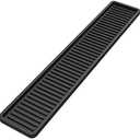ZAPPOWARE Kitchen Sink Narrow Silicone Holder Tray 18"x3.1", Vanity & Bathroom Organizer, Bar Coffee Service Mat, Black