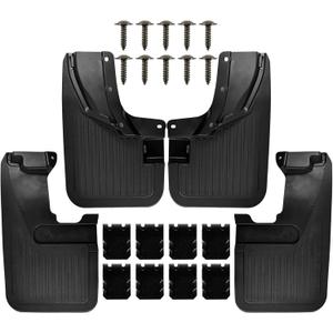 XUKEY 4PCS Mud Flaps Splash Guard for Ford Bronco 2021 2022 2023 2024 2025 Mudguards Mudflaps Fender Tire Protector Rear Front Car Accessories Replacement(Off-Road Version)