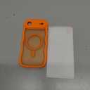 QVLANG Case for iPhone 17 Air, Cute Wave Cover Case, Upgraded[Full Camera Protection][Compatible with Magsafe][Military Grade Protection][Translucent Matte] Phone Case for Women Girls, Orange