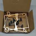 Stocking Hangers for Mantel, 2 In 1 Adjustable Christmas Stocking Holder, No-Drill, Easy to Install Garland Hanger for Christmas Decorations, Fits 0.1-3.5 Mantles (Gold, 8)