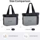 TOPEAST Tote Bag for Women Puffer Travel Carry On Bags with Laptop Compartment & Cup Holder Work Tote for Weekend Overnight, Size: 17 Inch-32L