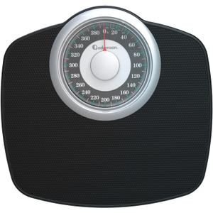 Adamson A25T Scales for Body Weight - Up to 400 LB - 5.3" Dial on 12.4" x 10.2" Platform - Anti-Skid Rubber Surface - High Precision Bathroom Scale Analog - Durable with 20-Year Assurance