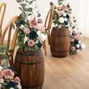Ling's moment 17.5" Tall Standing Artificial Flowers Arrangements 4 pcs Wedding Aisle Runner Chair Decorations Dusty Rose Navy Centerpieces for Ceremony Reception Rose Floral Party Outdoor