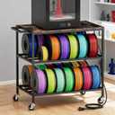 3D Printer Stand with Filaments Storage-Small 3D Printer Table for consumables Storage,Heavy Duty 3D Printer cart Desk Suitable for workshops, Studios and Offices
