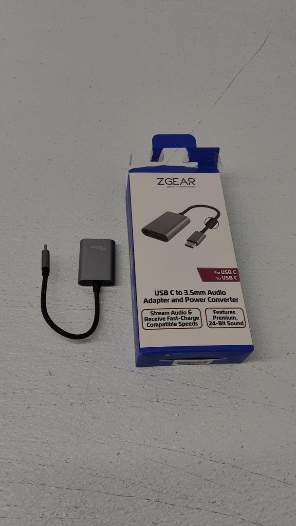 Pack of 2: 1)ZGear 3.5mm to C Power Adapter; 2) ZGear 3.5mm Audio Cassette Adapter - Black, 3 ft