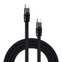 chubbycable Black Chubby - Black Samurai Edition 240W USB C Cable Fast Charging Cable Durable Silicone Charger Cord Compatible with iPhone 17-15 Series iPad MacBook Airpods, Type C to Type C, 6.6FT