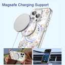 Magnetic for iPhone 16 Pro, Compatible with Magsafe, Cute Goose Phone Case Clear Shockproof Protective Cover for Women Girls